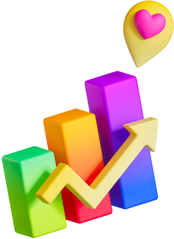 3D Smooth Gradient  Chart